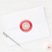 Ruby Red Bokeh 40e Jubileum Sticker (Envelop)