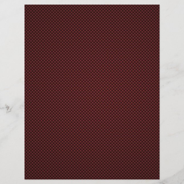 Ruby Red Carbon Style Print Decor (Voorkant)
