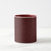 Ruby Red Carbon Style Print Decor Mok (Midden)
