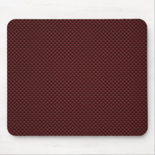 Ruby Red Carbon Style Print Decor Muismat