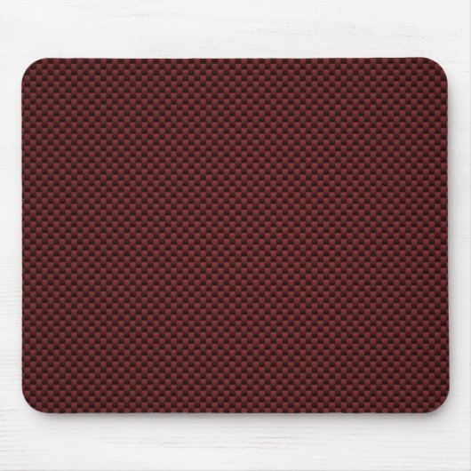 Ruby Red Carbon Style Print Decor Muismat (Voorkant)
