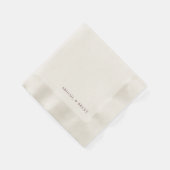 Ruby Red Cream gepersonaliseerde munt bruiloft Servet (Hoek)