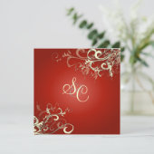 RUBY RED + CREAM SWIRLS KAART (Staand voorkant)