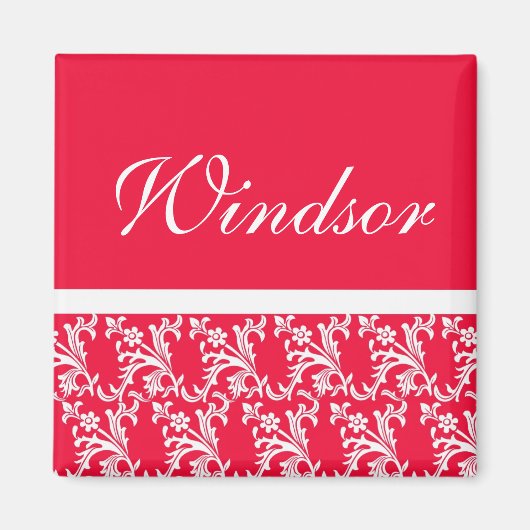 Ruby Red Custom Wedding Magnets Magneet (Voorkant)
