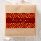 Ruby Red Damask Designer Label (Insitu)