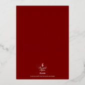 Ruby Red Eighty & Elegant 80th Birthday Gold Folie Uitnodiging (Achterkant)