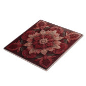 Ruby Red Elegance 3D Effect Designer Tegel Tegeltje (Zijkant)