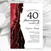 Ruby Red Elegant 40th Anniversary Kaart
