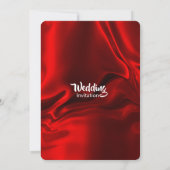 Ruby Red Elegant Geripelde Zijdezachte Satijn Clas Kaart (Achterkant)