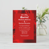 Ruby Red Elegant Rippled Zijdeachtig Satijn Glam A Kaart (Staand voorkant)