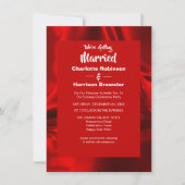 Ruby Red Elegant Rippled Zijdeachtig Satijn Glam A Kaart (Voorkant)