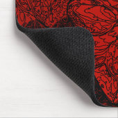 Ruby Red en Black Dahlia Flowers Muismat (Hoek)