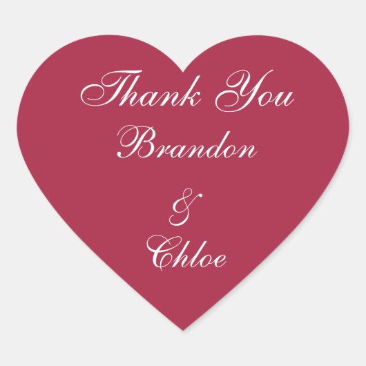 Ruby Red en Pearls Dank je wel Sticker (Voorkant)