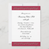 Ruby Red en Pearls Vrijgezellenfeest Kaart (Voorkant)