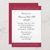 Ruby Red en Pearls Vrijgezellenfeest Kaart (Voorkant / Achterkant)