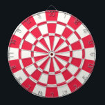 Ruby Red en White Dartbord<br><div class="desc">Ruby Red en White Dart Board</div>