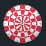 Ruby Red en White Dartbord<br><div class="desc">Ruby Red en White Dart Board</div>