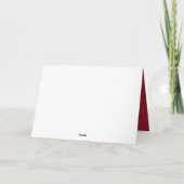 Ruby Red  en Zwarte Bedankkaart (Achterkant)