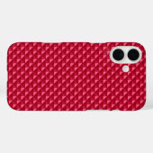 Ruby red, enamel look, bestudeerd raster Case-Mate iPhone case (Achterkant (horizontaal))