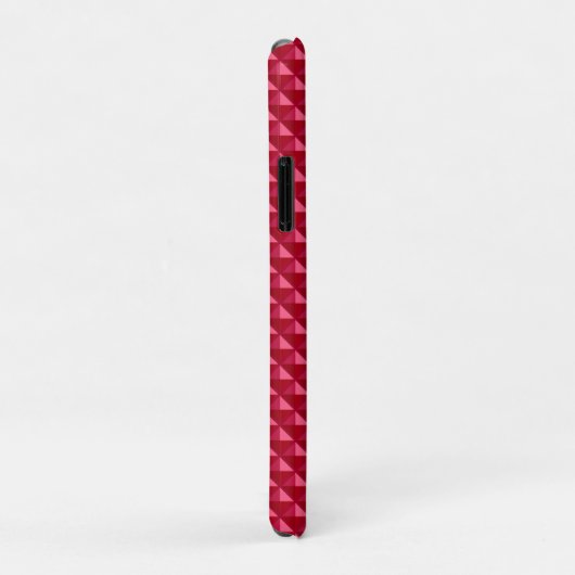Ruby red, enamel look, bestudeerd raster Case-Mate iPhone case (Achterkant/rechts)