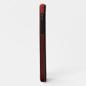 Ruby Red Faux Brushed Metal Case-Mate iPhone Case (Achterkant/links)