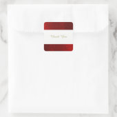 Ruby Red Faux Glitter Hartelijk dank Vierkante Sticker (Tas)