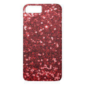Ruby Red Faux Glitter Sparkle Print Case-Mate iPhone Case (Achterkant)