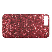 Ruby Red Faux Glitter Sparkle Print Case-Mate iPhone Case (Achterkant (Horizontaal))