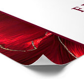 Ruby Red Floral 40e Jubileum Welkom Teken Poster (Hoek)