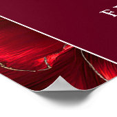 Ruby Red Floral 40e Jubileum Welkom Teken Poster (Hoek)