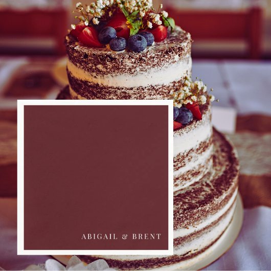 Ruby Red gepersonaliseerde cocktail bruiloft Servet