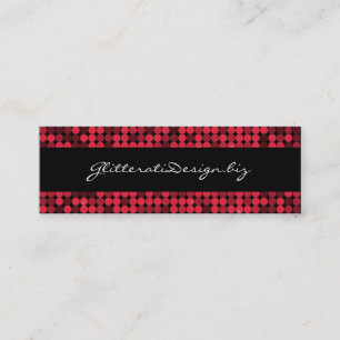 Ruby Red Glam Skinny Bizcard Mini Visitekaartje