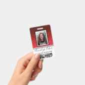 Ruby Red Glitter Professionele CNA Verpleegster Fo Badge (Handheld)