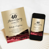 Ruby Red Gold 40e verjaardag Kaart