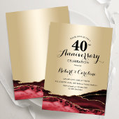 Ruby Red Gold 40e verjaardag Kaart