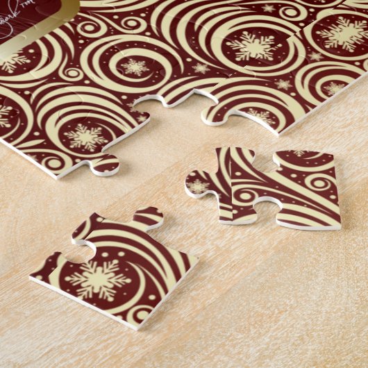 Ruby Red Gold Fantasy Holiday Unicorn Legpuzzel (Zijkant)