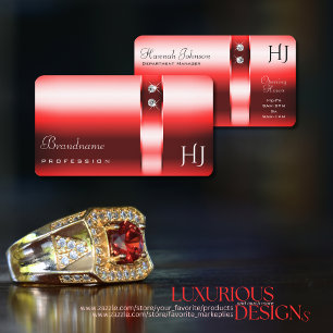Ruby Red Gradient openingstijden Diamonds Initiale Visitekaartje
