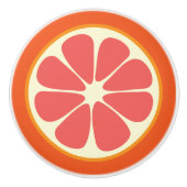 Ruby Red Grapefruit Juicy Sweet Citrus Fruit Slice Keramische Knop (Voorkant)