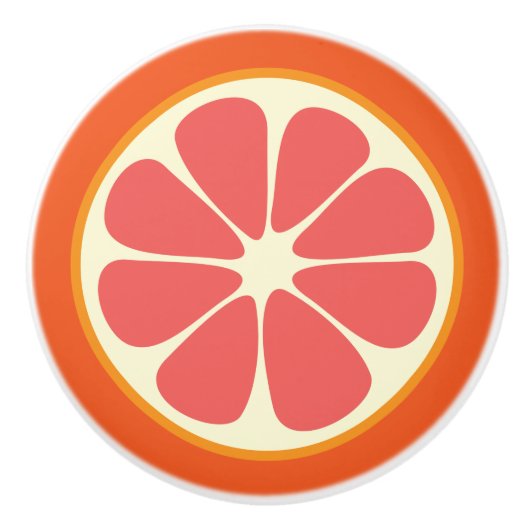 Ruby Red Grapefruit Juicy Sweet Citrus Fruit Slice Keramische Knop (Voorkant)