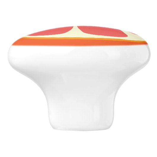 Ruby Red Grapefruit Juicy Sweet Citrus Fruit Slice Keramische Knop (Zijkant)