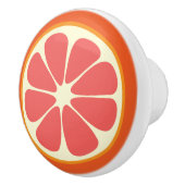Ruby Red Grapefruit Juicy Sweet Citrus Fruit Slice Keramische Knop (Rechts)