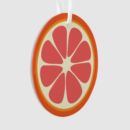 Ruby Red Grapefruit Juicy Sweet Citrus Fruit Slice Ornament (voorkant)