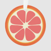 Ruby Red Grapefruit Juicy Sweet Citrus Fruit Slice Ornament (voorkant)