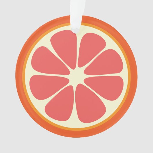 Ruby Red Grapefruit Juicy Sweet Citrus Fruit Slice Ornament (voorkant)
