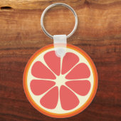 Ruby Red Grapefruit Juicy Sweet Citrus Fruit Slice Sleutelhanger (Achterkant)