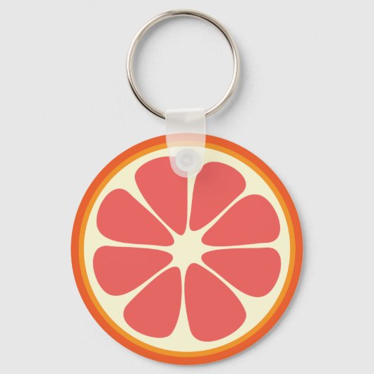 Ruby Red Grapefruit Juicy Sweet Citrus Fruit Slice Sleutelhanger (Achterkant)
