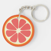 Ruby Red Grapefruit Juicy Sweet Citrus Fruit Slice Sleutelhanger (Achterkant)