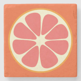 Ruby Red Grapefruit Juicy Sweet Citrus Fruit Slice Stenen Onderzetter
