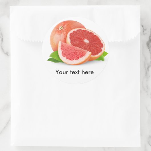 Ruby Red grapefruit Ronde Sticker (Tas)