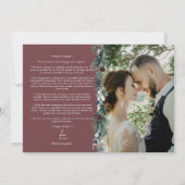 Ruby Red Greenery  Merry Getrouwd Foto Feestdagenkaart (Achterkant)